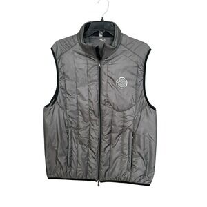 RLX Ralph Lauren Vest Mens Size Small Gray Puffer Full Zip Quilted Golf #V10-3